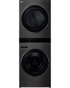 LG 27 Inch Smart Gas Single Unit WashTower with 5.0 cu. ft. Washer Capacity, 7.4 cu. ft. Dryer Capacity, AI Sensor Dry, TurboSteam ENERGY STAR® Certified WKGX301HBA 