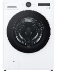 LG 27 Inch Smart Front Load Washer with 4.5 cu. ft. Capacity, TurboWash® 360°, Digital Dial Control, LCD Display, AI DD®, Allergiene® Cycle, Cold Wash Technology, LG ThinQ®, NeveRust® Drum, and ENERGY STAR Certified: White WM5500HWA