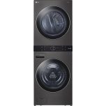 LG 27 Inch Smart Electric WashTower with 4.5 cu. ft. Washer Capacity, 7.4 cu. ft. Dryer Capacity Black Steel WKEX200HBA