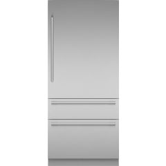 Thermador Freedom Collection T36BB110SS 36 Inch Built-In Bottom Mount Smart Refrigerator with 19 cu. ft. Total Capacity, ThermaFlex™ Drawer, Internal Water Dispenser, and Ice Maker: Masterpiece Handle