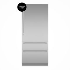Thermador Freedom Collection 36 Inch Built-In Bottom Mount Smart Refrigerator with 19 cu. ft. Total Capacity, ThermaFlex Drawer, Internal Water Dispenser, and Ice Maker: Professional Handle T36BB120SS  (PREORDER August 2024)
