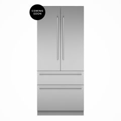 Thermador Freedom Collection 36 Inch Built-In 4-Door French Door Smart Refrigerator with 16.2 cu. ft. Total Capacity, Internal Water Dispenser, and Ice Maker: Masterpiece Handle T36BT110NS (PREORDER August 2024)
