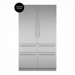 Thermador Freedom Collection 48 Inch Built-In 6-Door French Door Smart Refrigerator with 26.7 cu. ft. Total Capacity, Internal Water Dispenser, and Ice Makers: Masterpiece Stainless Steel T48BT110NS (PREORDER May 2024)