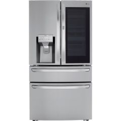 LG LRMVC2306S 36 Inch Stainless Steel Counter Depth Smart French Door Craft Ice™ Refrigerator with 22.5 Cu. Ft. Capacity, InstaView™ Door-in-Door®, Dual Ice Maker, Full-Convert™ Drawer, Smart Cooling Plus™ System, , Auto Closing Door