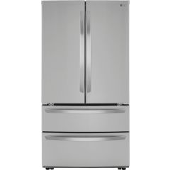 LG LMWC23626S 36 Inch Stainless Steel Counter Depth 4-Door French Door Refrigerator with 22.7 Cu. Ft. Capacity, Smart Cooling™ System, Smart Diagnosis™, Internal Water Dispenser, Ice Maker, Sabbath Mode, and ENERGY STAR® Qualified