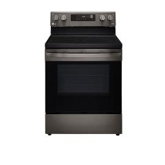 LG LREL6323D 30 Inch Black Stainless Steel Electric Smart Range with 5 Radiant Elements, 6.3 cu. ft. Convection Oven Capacity, Storage Drawer, AirFry with Fan Convection, EasyClean®+Self Clean, Wi-Fi, SmartDiagnosis™, and Dual Element 9"/12": PrintProof™