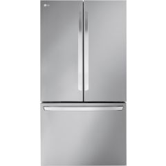 LG LRFLC2706S 36 Inch Stainless Steel Smart Freestanding Counter-Depth MAX™ French Door Refrigerator with 26.5 cu. ft. Total Capacity, Internal Water Dispenser, Ice Maker, Door Cooling Plus, Wi-Fi Enabled, ThinQ Technology, Sabbath Mode