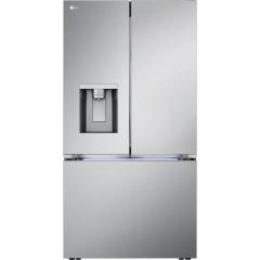 LG LRYXC2606S 36 Inch Stainless Steel Counter-Depth MAX™ Freestanding French Door Smart Refrigerator with 26 Cu. Ft. Capacity, Glide N' Serve™, Wi-Fi, Smart Diagnosis, 3 Built-in Ice Maker, UVnano™ Dispenser, ENERGY STAR® Qualified, and ADA Compliant