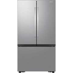 Samsung RF32CG5100SR 36 Inch Stainless Steel 3-Door French Door Refrigerator with 32 cu. ft. Total Capacity, Dual Auto Ice Maker, Slide-In Shelf, All Around Cooling, Wi-Fi Enabled, Sabbath Mode, Star-K Certified, ADA Compliant and ENERGY STAR® Rated