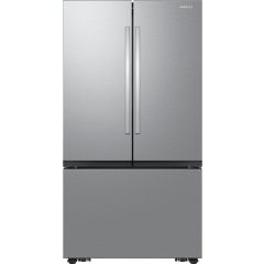 Samsung RF27CG5100SR 36 Inch Stainless steel Counter Depth 3-Door French Door Refrigerator with 27 cu. ft. Total Capacity, Dual Auto Ice Maker, Slide-In Shelf, All Around Cooling, Wi-Fi Enabled, Sabbath Mode, ADA Compliant and ENERGY STAR® Rated