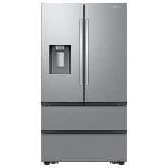 Samsung RF26CG7400SRAA 36 Inch Stainless Steel 4-Door French Door Refrigerator with 25 cu. ft. Total Capacity, Dual Auto Ice Maker, Four Types of Ice, External Dispensers, Slide-In Shelf, All Around Cooling, Wi-Fi Enabled, Sabbath Mode,