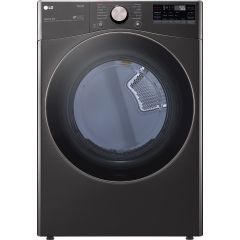 LG 27 Inch Gas Smart Dryer with 7.4 Cu. Ft. Capacity, 12 Dryer Programs, Sensor Dry, Steam, Wrinkle Care, Dial-A-Cycle™, SteamSanitary™ and Energy Star Certified: Black Steel DLGX4001B