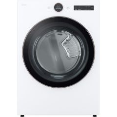 LG 27 Inch Gas Smart Dryer with 7.4 cu. ft. Capacity, 23 Dry Cycles, 11 Dry Options, Digital Dial Control, and LCD Display: White DLGX6501W 