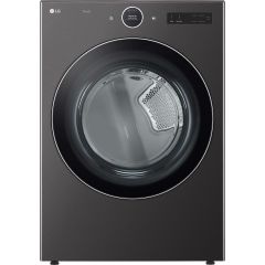 LG 27 Inch Gas Smart Dryer with 7.4 Cu. Ft. Capacity, 23 Dryer Cycles, Wrinkle Care, TurboSteam Black Stainless DLGX6701B