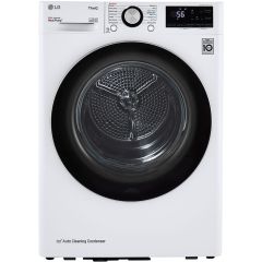 LG 24 Inch Electric Smart Dryer with 4.2 Cu. Ft. Capacity, 14 Dryer Programs, Sensor Dry, Dual Inverter HeatPump White DLHC1455W