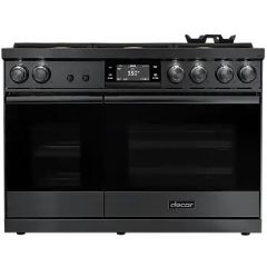 Dacor Contemporary 48 Inch Freestanding Dual Fuel Smart Steam Range with 6 Simmersear™ Brass Burners, Double Oven, 4.8 Cu. Ft. DOP48C86DLM
