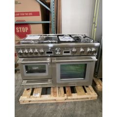 Thermador PRD48WDSGU 48 Inch Commercial Depth Dual Fuel Smart Range w/ 6 Sealed Burners and 48 Inch Professional Wall Mount Hood 1000 CFM Blower and Duct Cover PRD48WDSGU PH48GWS VTN2FZ DC486W PACKAGE DEAL  (Open Box)