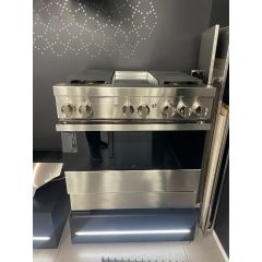 JennAir NOIR JDRP536HM 36 Inch Smart Dual Fuel Professional Range with 4 Sealed Burners, 5.1 cu. ft. Oven Capacity, WiFi, Smart Integration, Chrome-Infused Griddle, CustomClean™, Cinematic Lighting, JennAir® Culinary Center, Dual-Fan True Convection (Ope