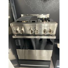 JennAir RISE JDRP430HL 30 Inch Dual Fuel Smart Range with 4 Sealed Burners, 4.1 cu. ft. Oven Capacity, Cinematic Lighting, Dual-Fan True Convection, Glide Racks, Temperature Probe, Smooth Close Door and Halo-Effect Knobs (Open Box)