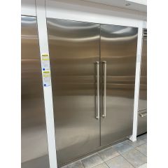 Bertazzoni 60 Inch Refrigerator and Freezer Columns with Stainless Steel Panels and Professional Handles, REF30FCIPIXL 30" Freezer Column Left Hinge 16.84 Cu Ft  Ice Maker, REF30RCPIXR 30" Refrigerator Column Right Hinge 17.44 Cu Ft