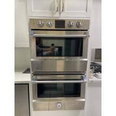 Hestan KDO30 30 Inch Double Wall Oven with TwinVection™ Technology, Touch Control Display, Porcelain Enamel Interior, Soft Close Door, 9 Oven Modes, Marquise Accented™ Handle, Backlit Knobs and 4.4 cu. ft. Oven Capacity