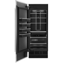 JennAir JBZFL30IGX 30 Inch Panel Ready Built-In Smart Freezer Column with 17 Cu. Ft. Capacity, Amazon Alexa, Google Assistant, Prism Ice Maker, Vacation Mode, Ecliptic Lighting, Sabbath Mode, and ENERGY STAR® Certified: Left Hinge - Panel Ready