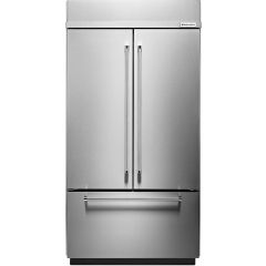 KitchenAid 42 Inch Built-In French Door Refrigerator with 24.2 cu. ft. Stainless Steel KBFN502ESS