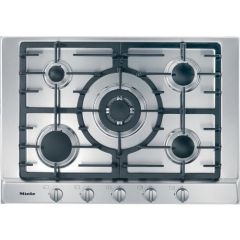 Miele 30 Inch Gas Cooktop With 5 Sealed Burners Mono Wok Burner Electronic Ignition, and Front Knob Controls KM2032G