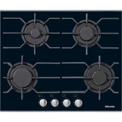 Miele KM3010G 24 Inch Gas Cooktop with 4 Sealed Burners, Dishwasher Safe ComfortClean Grates, GasStop Re-Ignition Technology, Electronic Ignition, and Simple Rotary Dial Controls: Natural Gas (Open Box)