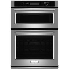 KitchenAid 30 Inch Double Combination Electric Wall Oven with 6.4 cu. ft. Microwave Technology KOCE500ESS