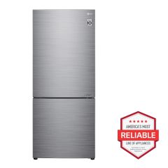 LG 28 Inch Counter Depth Bottom Freezer Refrigerator with 14.7 Cu. Ft. ENERGY STAR® Certified Stainless Steel LBNC15231V 