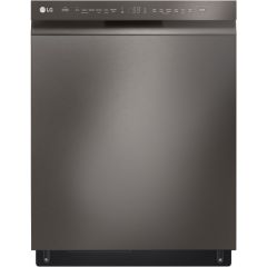 LG 24 Inch Full Console Dishwasher with 15 Place Settings, Front Controls, EasyRack Plus, 3rd Rack, Dynamic Dry 48 dBA Black Stainless LDFN4542D