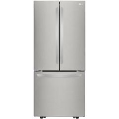 LG 30 Inch French Door Refrigerator 21.8 cu ft Capacity, Gallon Door Bins, Ice Maker, Stainless Steel LFCS22520S