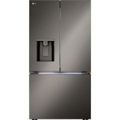 LG 36 Inch Counter-Depth MAX™ Freestanding French Door Smart Refrigerator with 26 Cu. Ft WiFi Ice Water Dispenser Black Stainless Steel LRYXC2606D
