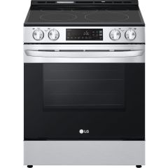 LG LSEL6331F 30 Inch Slide-In Electric Smart Range with 5 Radiant Elements, 6.3 Cu. Ft. Capacity, Storage Drawer, EasyClean® + Self Clean, Dual Burners, Smart Diagnosis™, Wi-Fi Enabled, Sabbath Mode and ADA Compliant