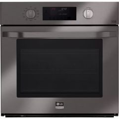 LG Studio 30 Inch Single Electric Wall Oven with Convection, EasyClean, 4.7 cu. ft. Capacity, Black Stainless Steel LSWS309BD (Open Box)