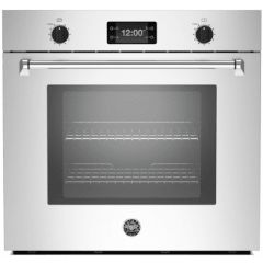 Bertazzoni Master Series MASFS30XT 30 Inch Single Electric Wall Oven with 4.1 cu. ft. Capacity, Dual Diagonal Convection, Self-Cleaning, LCD Touch Interface and 33 Preset Cooking Sequences (Open Box)