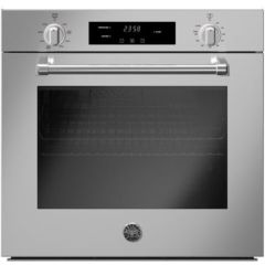 Bertazzoni Master Series MAST30FSEXV 30 Inch Single Convection Electric Wall Oven with 4.1 Cu. Ft. Capacity, Dual Diagonal Convection, Self-Cleaning, Defrost, Dehydrate, Fast Preheat, Keep Warm, Light, Proof, Timer, and CSA Certified (Open Box)