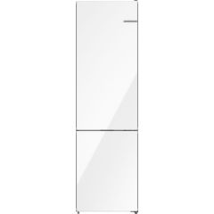 Bosch B24CB80ESW 800 Series Free-standing fridge-freezer with freezer at bottom, glass door 24" White B24CB80ESW