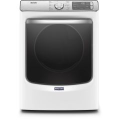 Maytag MGD8630HW 27 Inch Gas Smart Dryer with 7.3 Cu. Ft. Capacity, Extra Power Button, Advanced Moisture Sensing Plus, 14 Dry Cycles, Steam-Enhanced Cycles, Quick Dry Cycle, Sanitize Cycle, ADA Compliant, and ENERGY STAR® Certified: White
