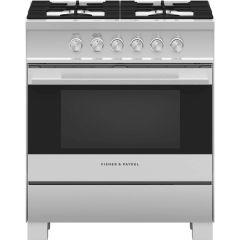 Fisher & Paykel OR30SDG4X1 30 Inch Gas Range w/ 4 Sealed Burners 3.5 Cu Ft Oven Soft Close Door Storage Drawer