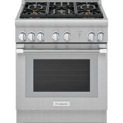 Thermador Pro Harmony Professional Series 30 Inch Freestanding Gas Range with 5 Sealed Star Burners on Pedestal 4.6 cu. ft. Convection Oven and ExtraLow Simmer Burners PRG305WH