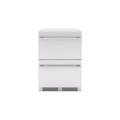 Zephyr PRESRV PRRD24C2AS-OD 24 Inch Outdoor Dual Zone Refrigerator Drawers with 5.1 Cu. Ft. Capacity, PreciseTemp™, Active Cooling Technology, Soft-Close Drawers, Drawer Organizers, Door Alarm, Sabbath Mode and Energy Star Certified: Stainless Steel