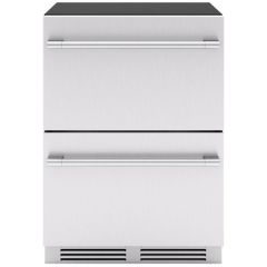 Zephyr Presrv 24-Inch Dual Zone Under-Counter Refrigerator with Drawers in Stainless Steel PRRD24C2AS
