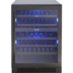 Zephyr PRESRV PRW24C02BBSG 24 Inch Dual Zone Wine Cooler with 45 Bottles Capacity, PreciseTemp™, Active Cooling, Vibration Dampening, 5 Full-Extension Wood Racks, Dual-Pane Glass Door, 3-Color LED, Touch Controls, Sabbath Mode (Open Box)