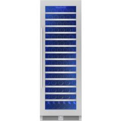 Zephyr PRESRV PRW24F01CG 24 Inch Single Zone Full Size Wine Cooler with 142 Bottle Capacity, PreciseTemp™, Active Cooling Technology, Vibration Dampening, 3-Color LED Lighting, Full Extension Wood Racks, Air Filtration, Reversible Door, Energy Star Certif