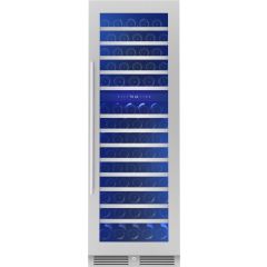 Zephyr PRESRV PRW24F02CG 24 Inch Dual Zone Full Size Wine Cooler with 132 Bottle Capacity, PreciseTemp™, Active Cooling Technology, Vibration Dampening, 3-Color LED Lighting, Full Extension Wood Racks, Air Filtration, Reversible Door, Energy Star Certifie