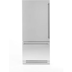 Bertazzoni REF36PIXL 36 Inch Built-In Bottom Freezer Refrigerator with FlexMode, Digital Interface, Ice Maker, Interior LED Lighting, Open Door Alarm, Sabbath Mode and 17.7 cu. ft. Capacity: Left Hinge