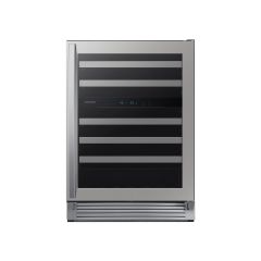 Samsung RW51TS338S 24 Inch Stainless Steel Dual Zone Wine Cooler with 51 Bottle Capacity, Full Extend Easy-Glide Shelving, High-Efficiency LED Lighting, Child Lock, Twin Cooling System™, and ENERGY STAR® Certified