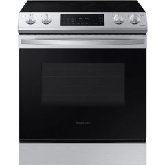 Samsung 30 Inch Slide-In Electric Smart Range with 5 Element Cooktop, 6.3 Cu. Ft. NE63T8311SS 